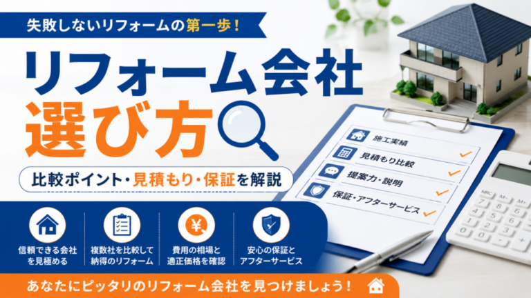 リフォーム会社 選び方｜比較ポイント・見積もり・保証を解説