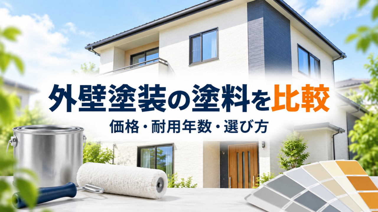 外壁塗装の塗料の種類と価格・耐用年数・選び方を比較