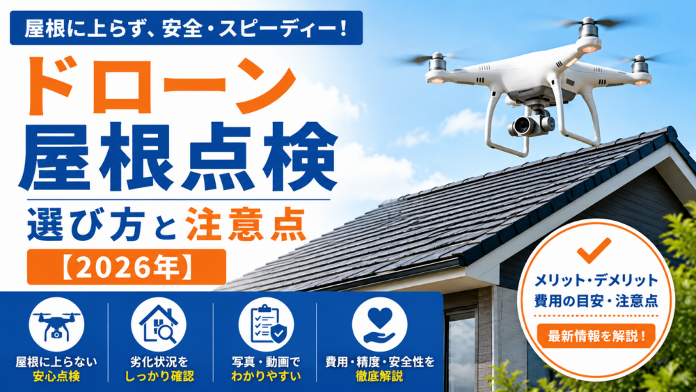 ドローン 屋根点検｜選び方と注意点