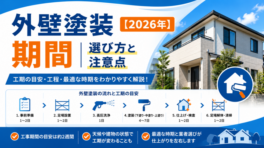 外壁塗装 期間｜選び方と注意点