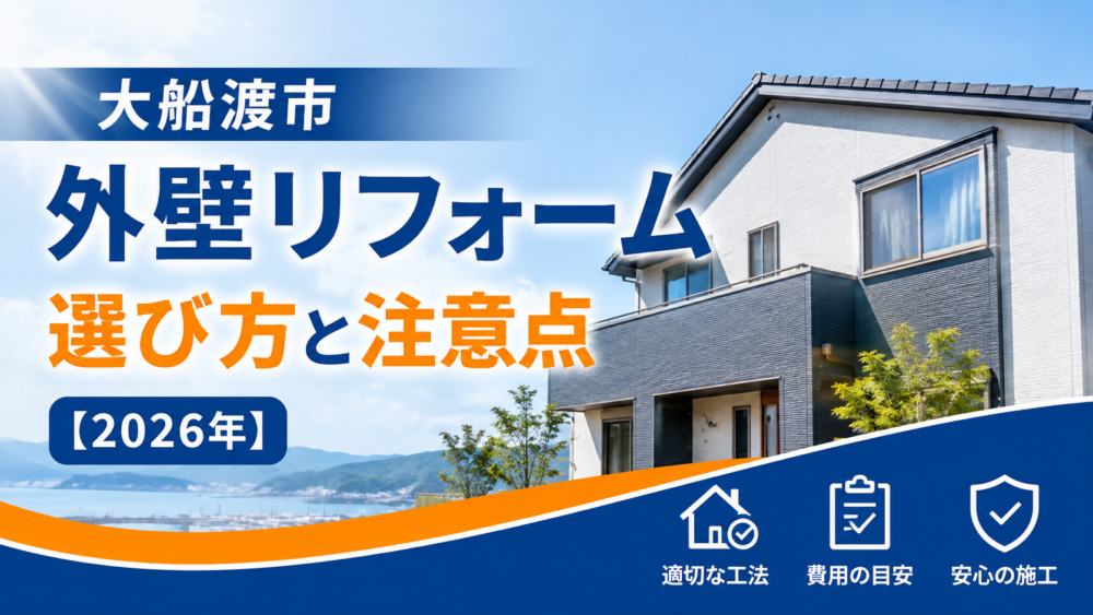 大船渡市 外壁リフォーム｜選び方と注意点