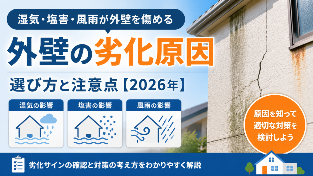 外壁 劣化 原因｜選び方と注意点
