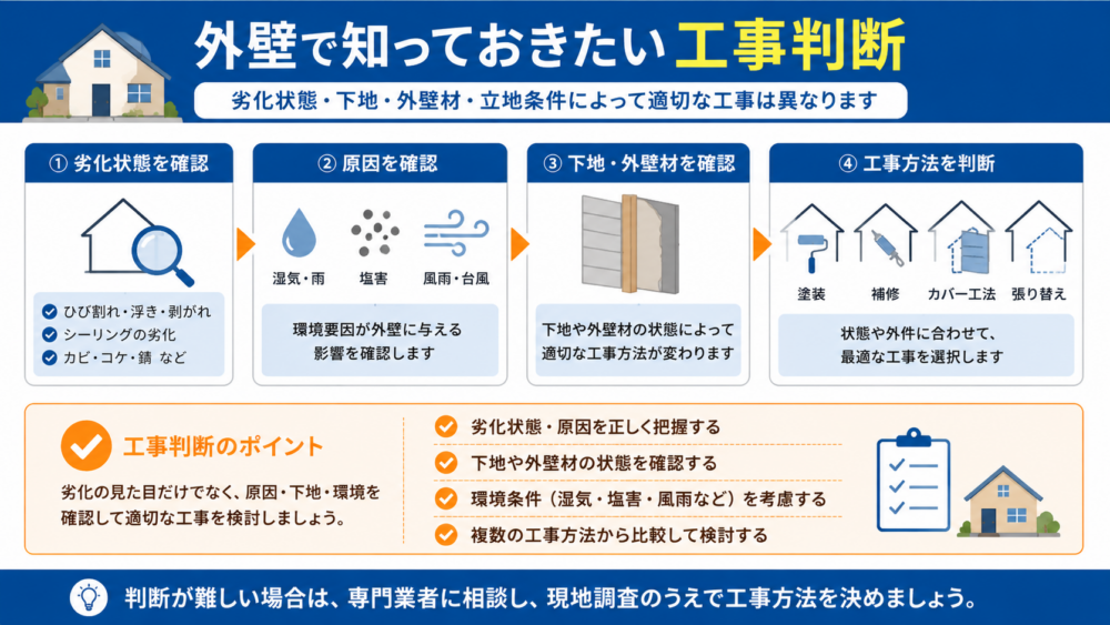 外壁で知っておきたい工事判断