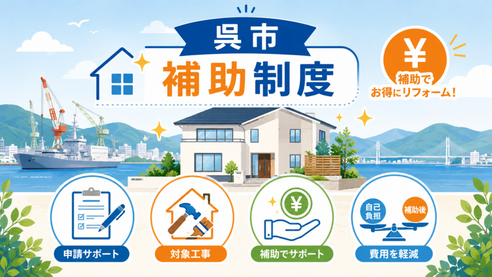 呉市で利用できる住宅リフォーム補助制度の概要