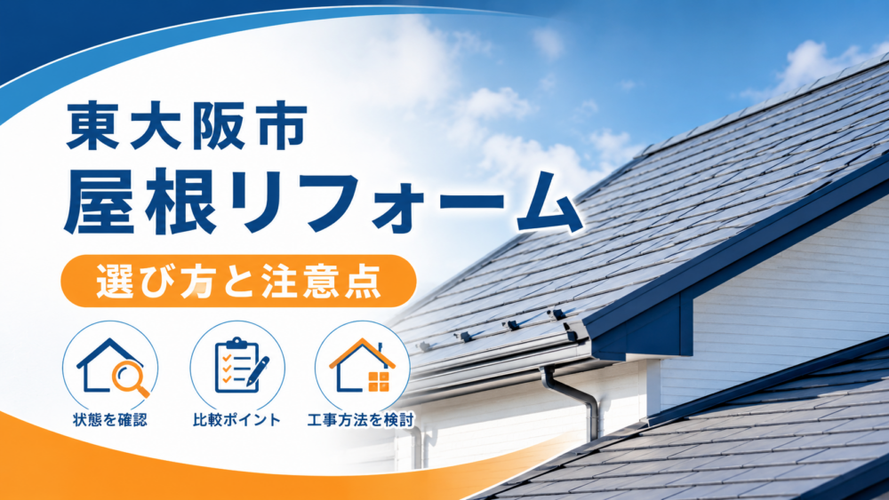 東大阪市 屋根リフォーム｜選び方と注意点
