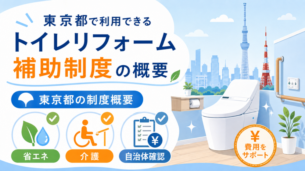 東京都で利用できるトイレリフォーム補助制度の概要
