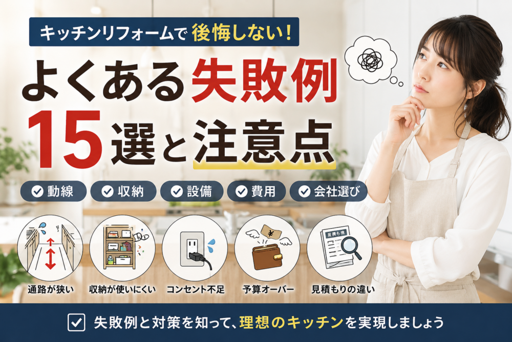 キッチンリフォームで後悔しないための失敗例15選と注意点
