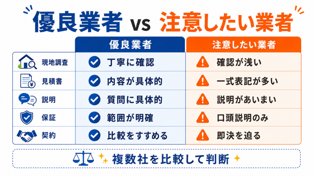 外壁塗装の優良業者と注意したい業者の違い