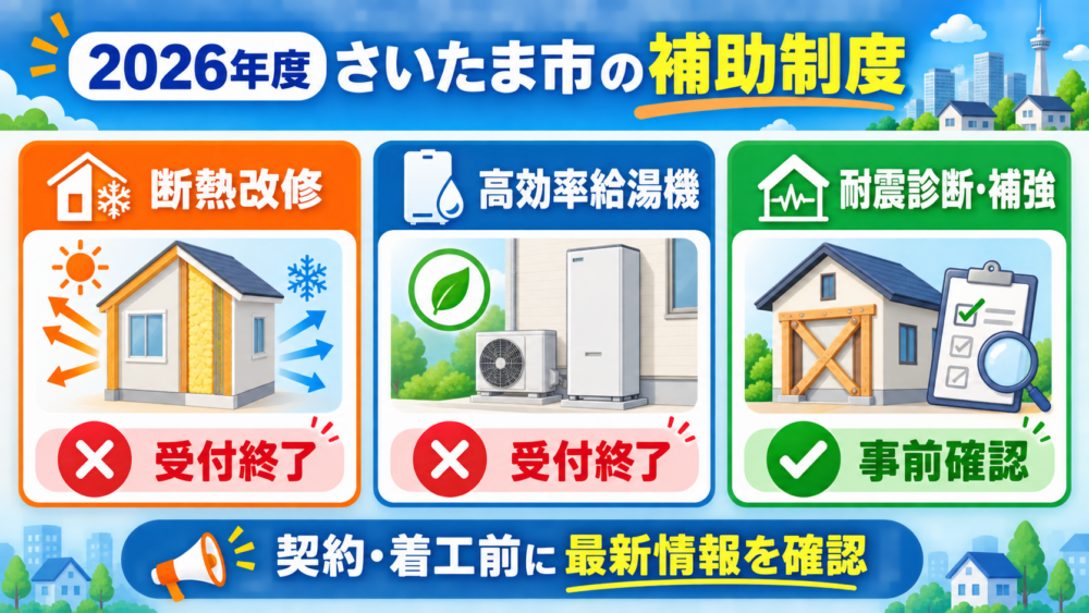 2026年度さいたま市のリフォーム補助制度と受付状況