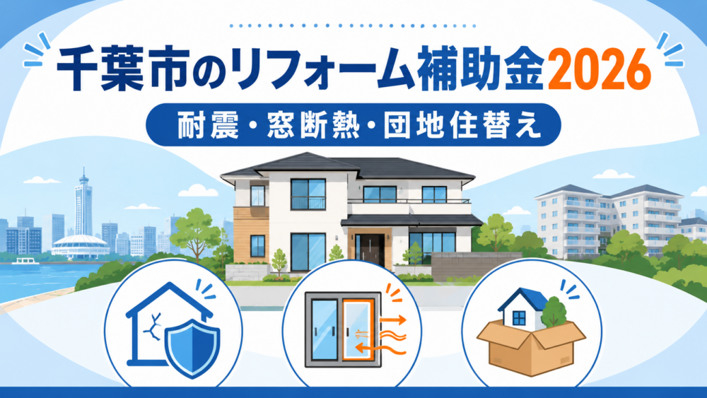 千葉市のリフォーム補助金2026｜耐震・窓断熱・団地住替え