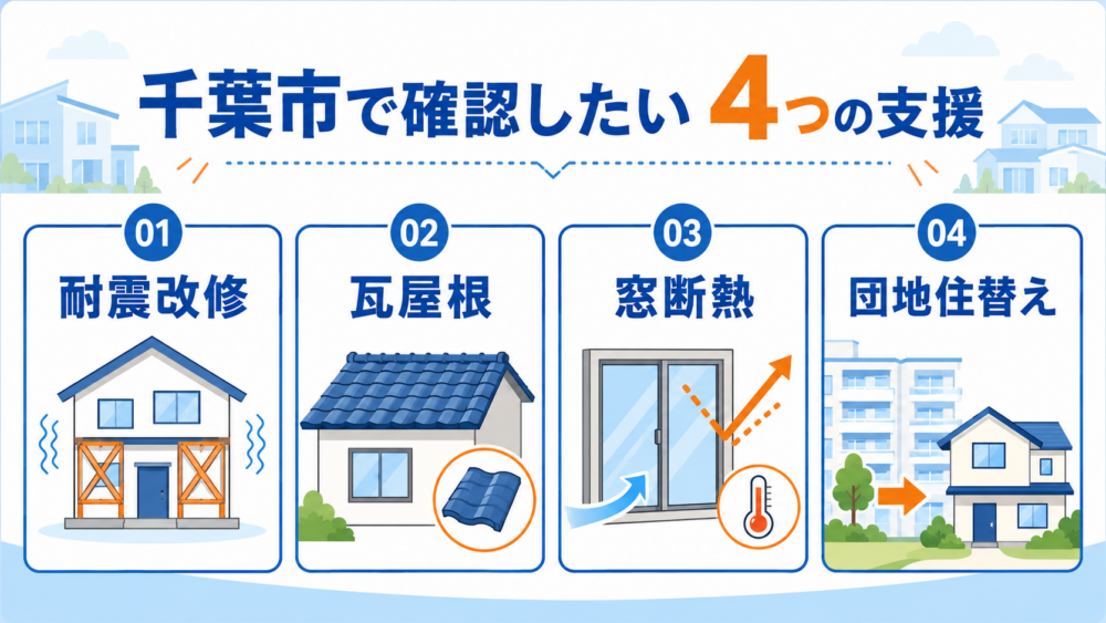 千葉市で確認したい耐震改修・瓦屋根・窓断熱・団地住替えの4つの支援