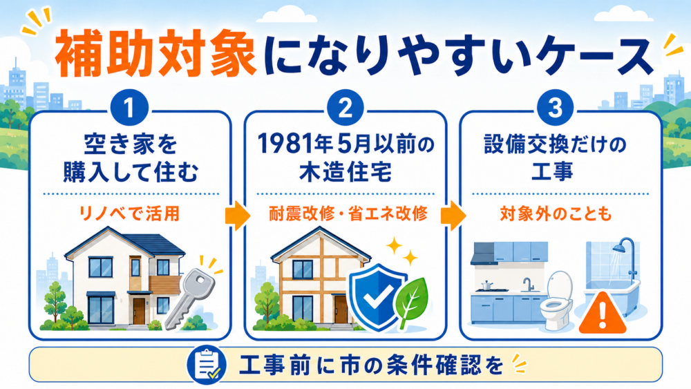 北九州市の住宅リフォーム補助金で補助対象になりやすいケース