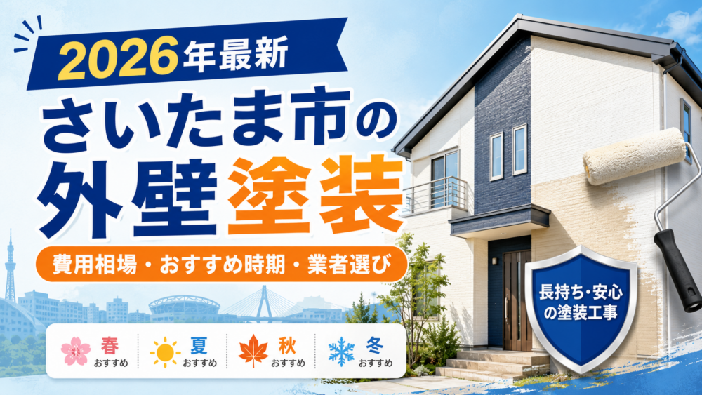 さいたま市の外壁塗装ガイド2026 費用相場・おすすめ時期・業者選び