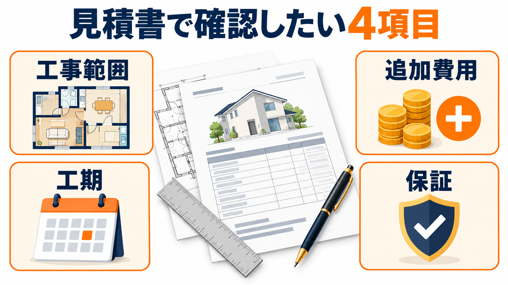 リフォームの見積書で確認したい工事範囲・追加費用・工期・保証