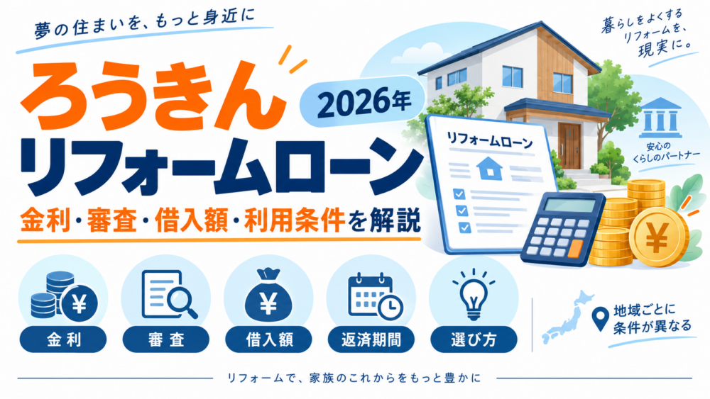 ろうきんリフォームローンの金利・審査・借入額・返済期間・利用条件を2026年版でまとめた図解