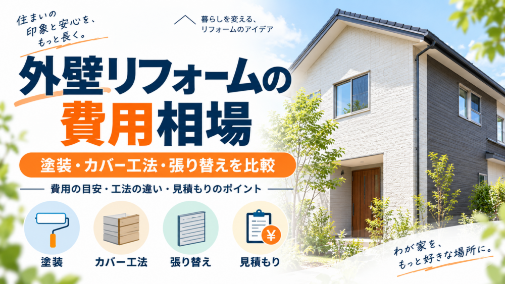 外壁リフォームの費用相場と塗装・カバー工法・張り替えの比較ポイント