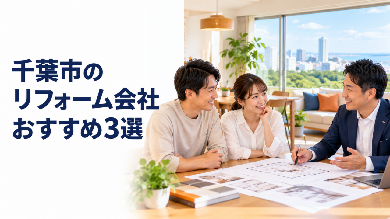 千葉市のリフォーム会社おすすめ3選を紹介する記事のアイキャッチ画像