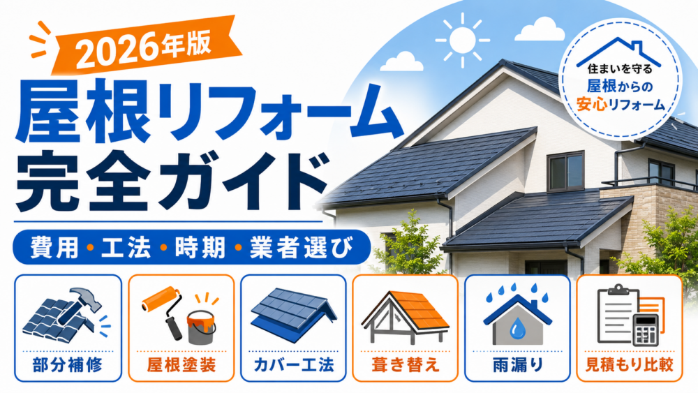 屋根リフォーム完全ガイド｜費用・工法・時期・業者選び【2026年版】