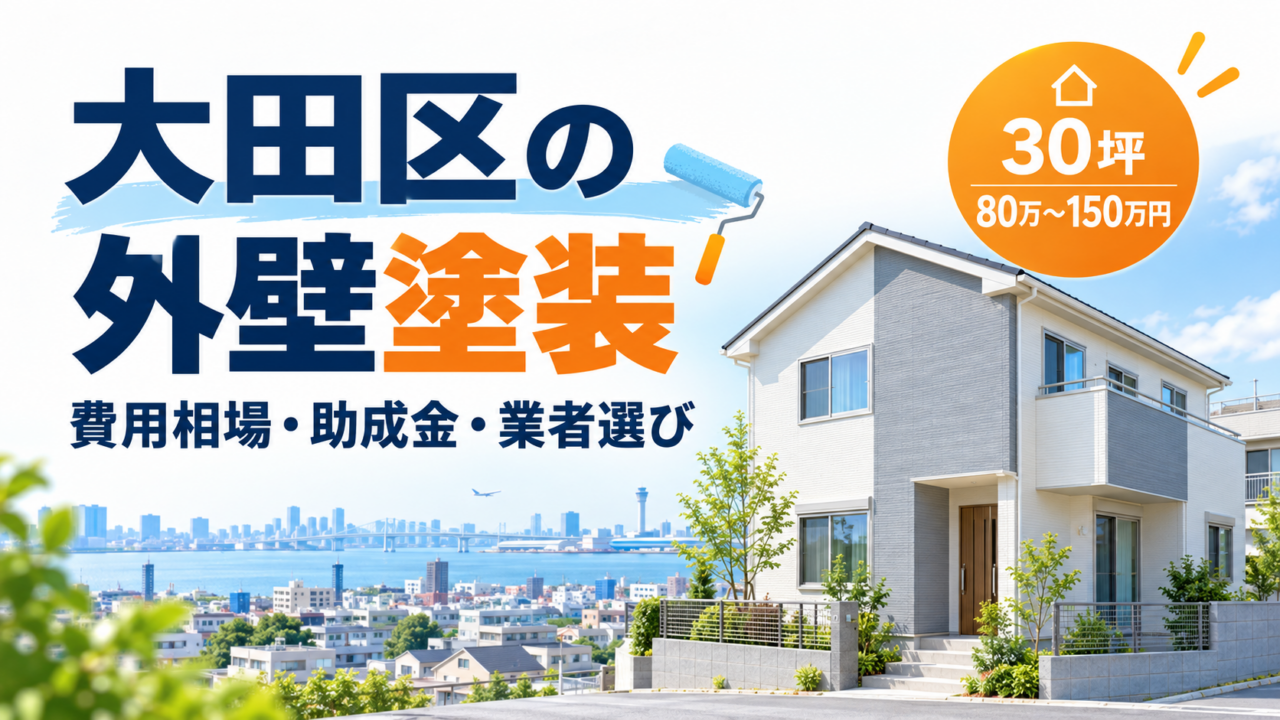 大田区の外壁塗装における費用相場・助成金・業者選び
