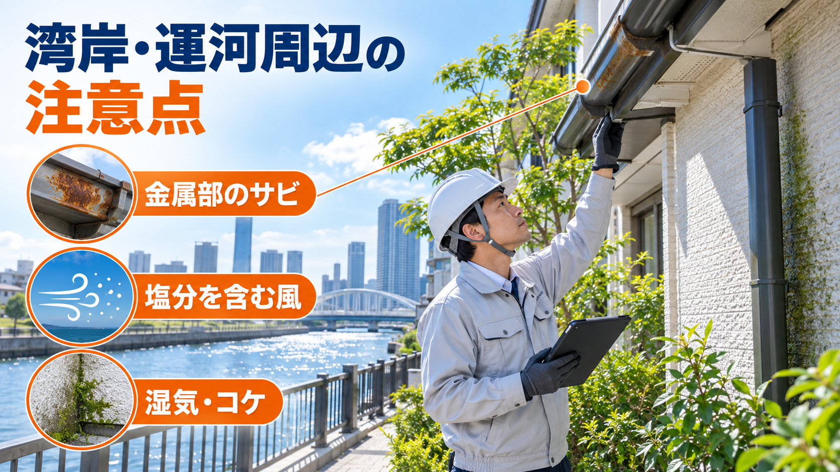 江東区の湾岸・運河周辺で外壁塗装時に確認したい注意点