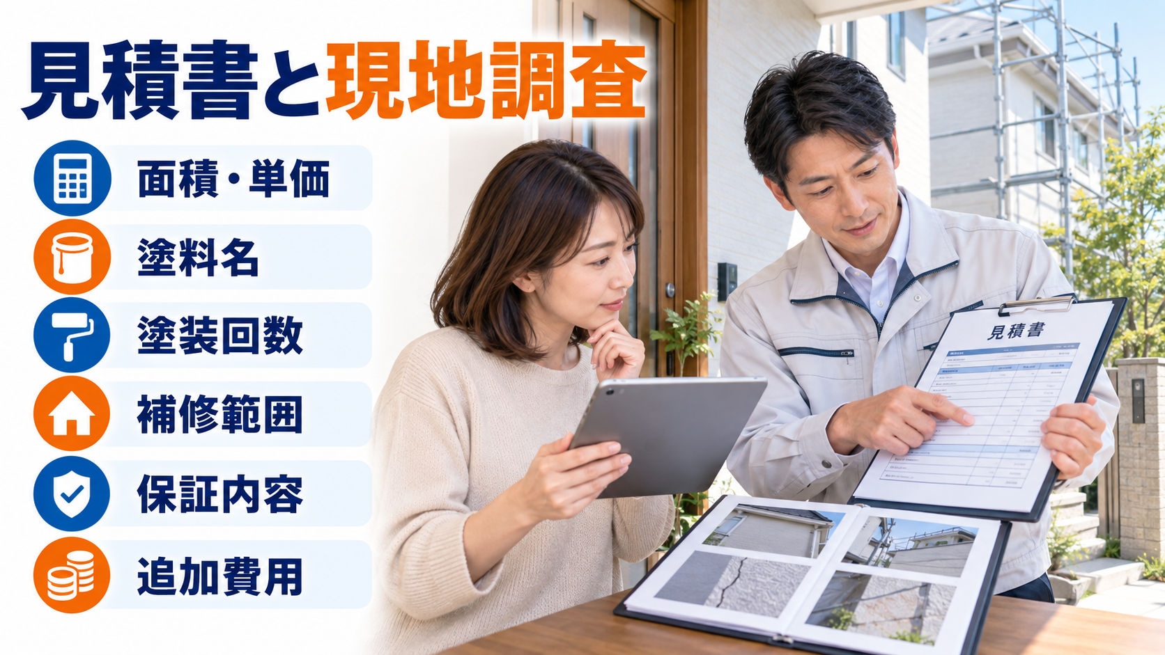 外壁塗装の見積書と現地調査で確認するポイント