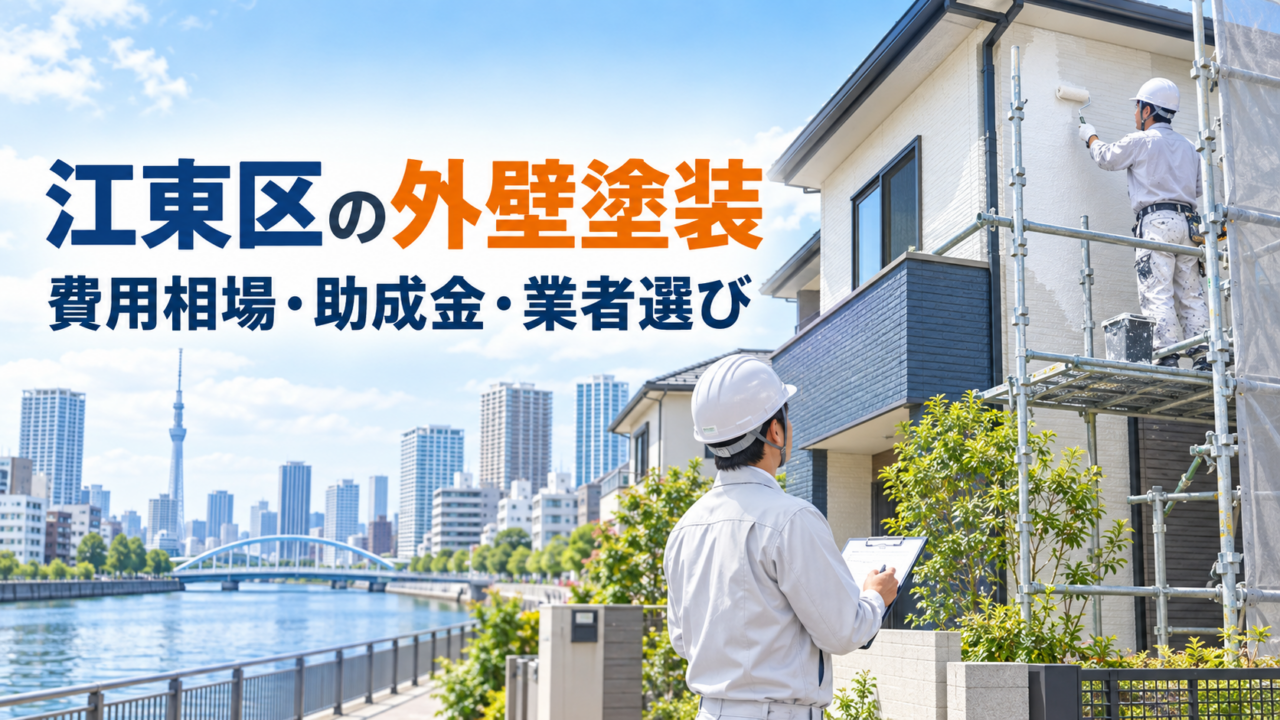 江東区の外壁塗装の費用相場・助成金・業者選びガイド