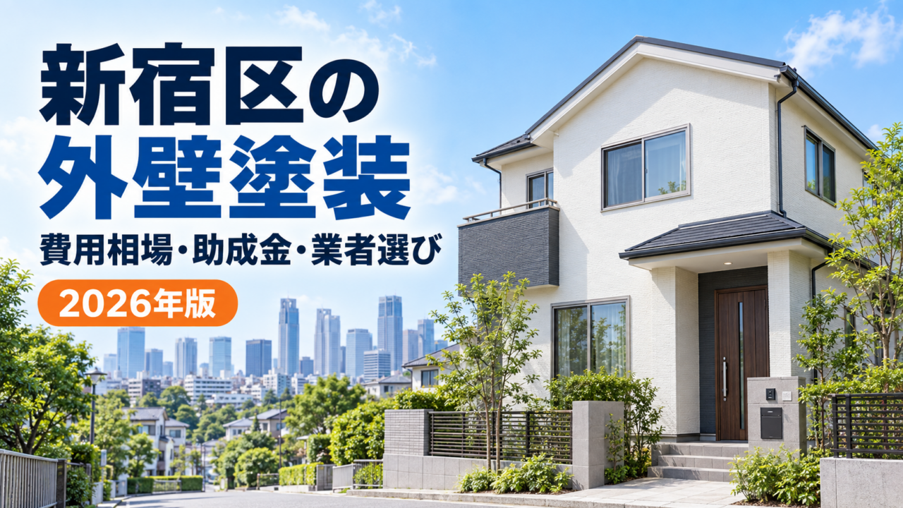 新宿区の外壁塗装｜費用相場・助成金・業者選び【2026年版】