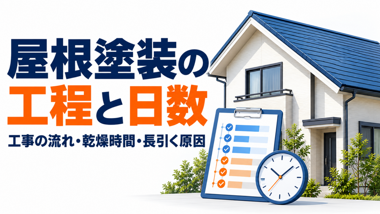 屋根塗装の工程と日数や工事の流れを解説