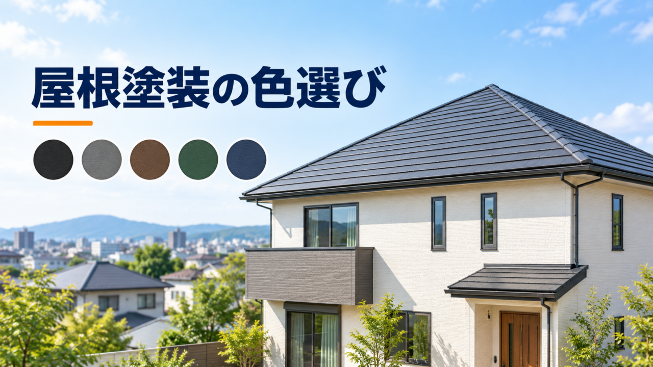屋根塗装の色選びと外壁との組み合わせを解説