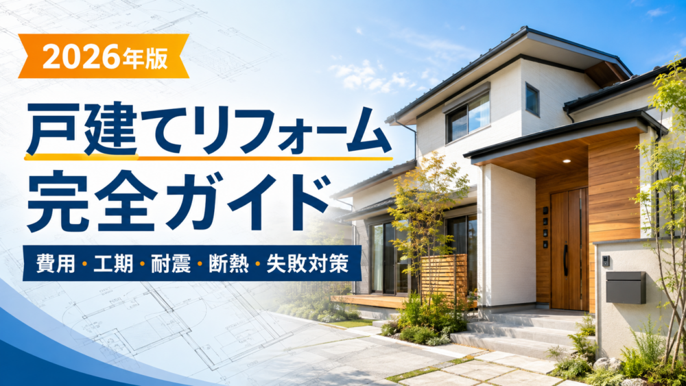 戸建てリフォーム完全ガイド｜費用・工期・耐震・断熱・失敗対策
