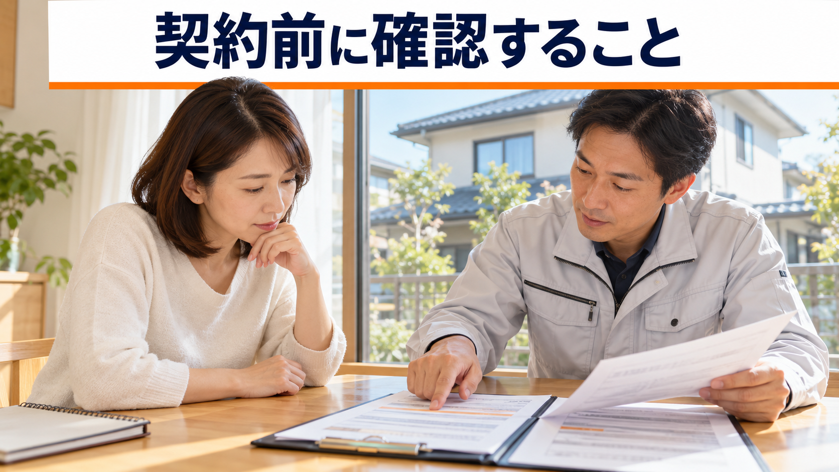 外壁塗装の契約前に、支払金額や時期を施工会社の担当者と確認する施主