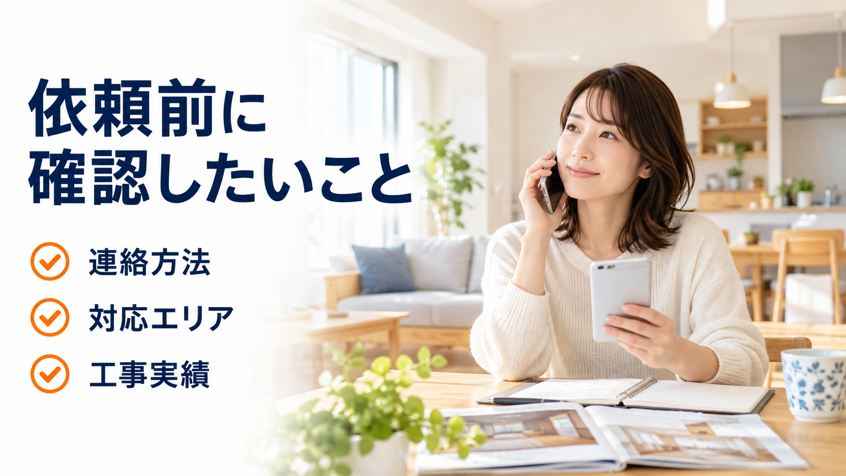 リフォーム会社への依頼前に確認したい連絡方法・対応エリア・工事実績