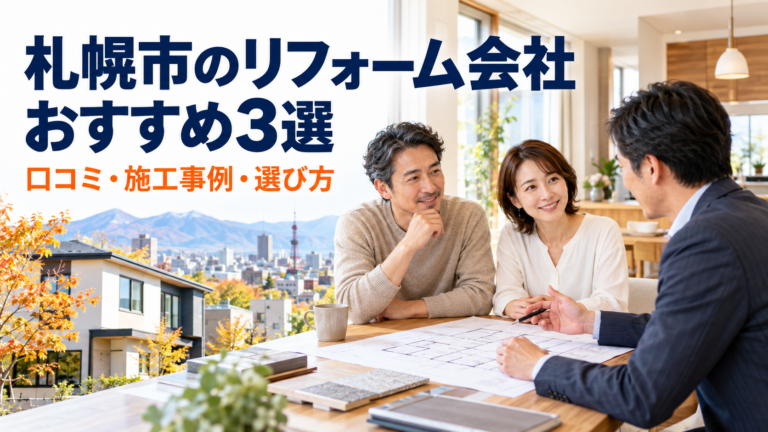 札幌市でリフォーム会社の担当者に相談する夫婦｜口コミ・施工事例・選び方