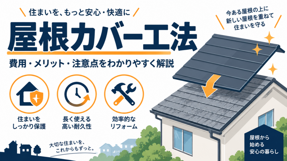屋根カバー工法の費用・メリット・注意点を解説するイメージ