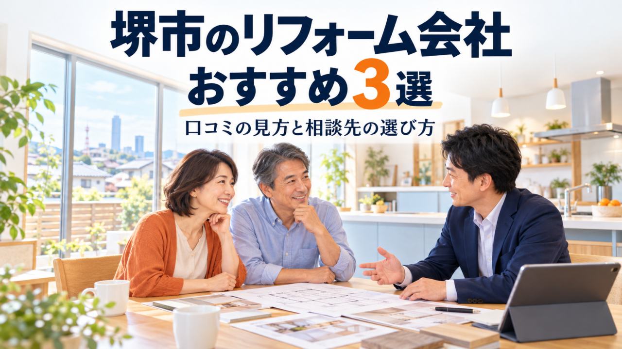 堺市のリフォーム会社おすすめ3選と口コミの見方・相談先の選び方を紹介する画像