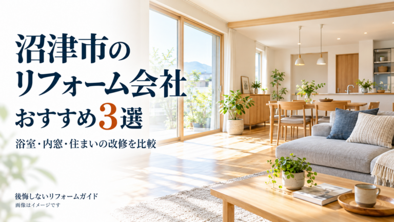 沼津市のリフォーム会社おすすめ3選を紹介する、木目の床と明るいダイニングのあるLDKのイメージ