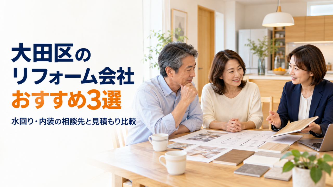 大田区のリフォーム会社おすすめ3選と水回り・内装の相談先や見積もり比較のポイント