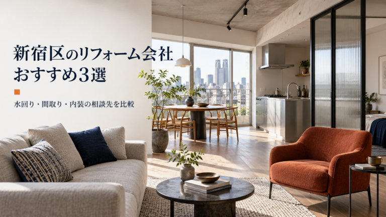新宿区のリフォーム会社おすすめ3選｜水回り・間取り・内装の相談先を比較