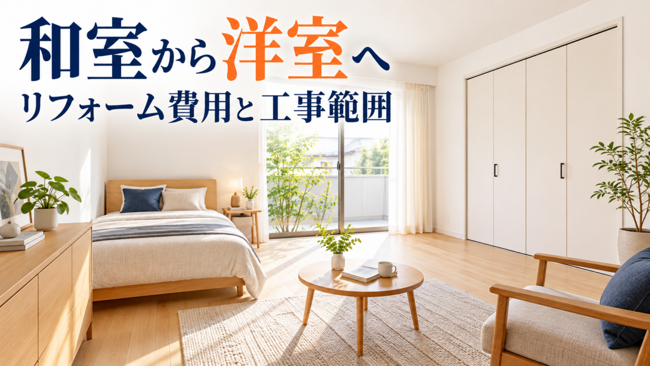 フローリングと白い壁、クローゼットを備えた洋室のイメージ