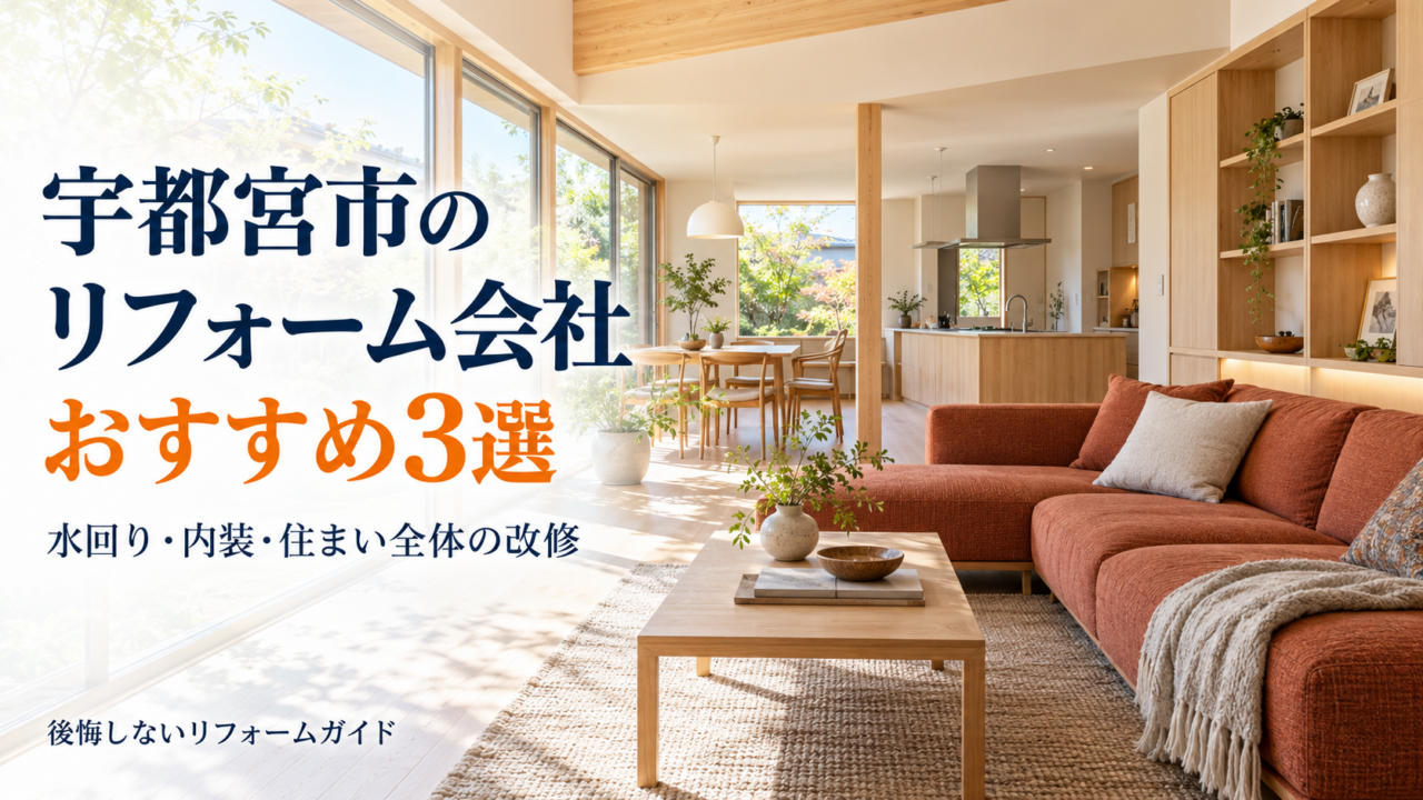 宇都宮市のリフォーム会社おすすめ3選｜水回り・内装・住まい全体の改修