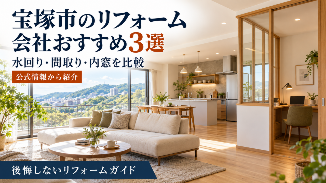 宝塚市のリフォーム会社おすすめ3選を紹介する明るいLDKのイメージ