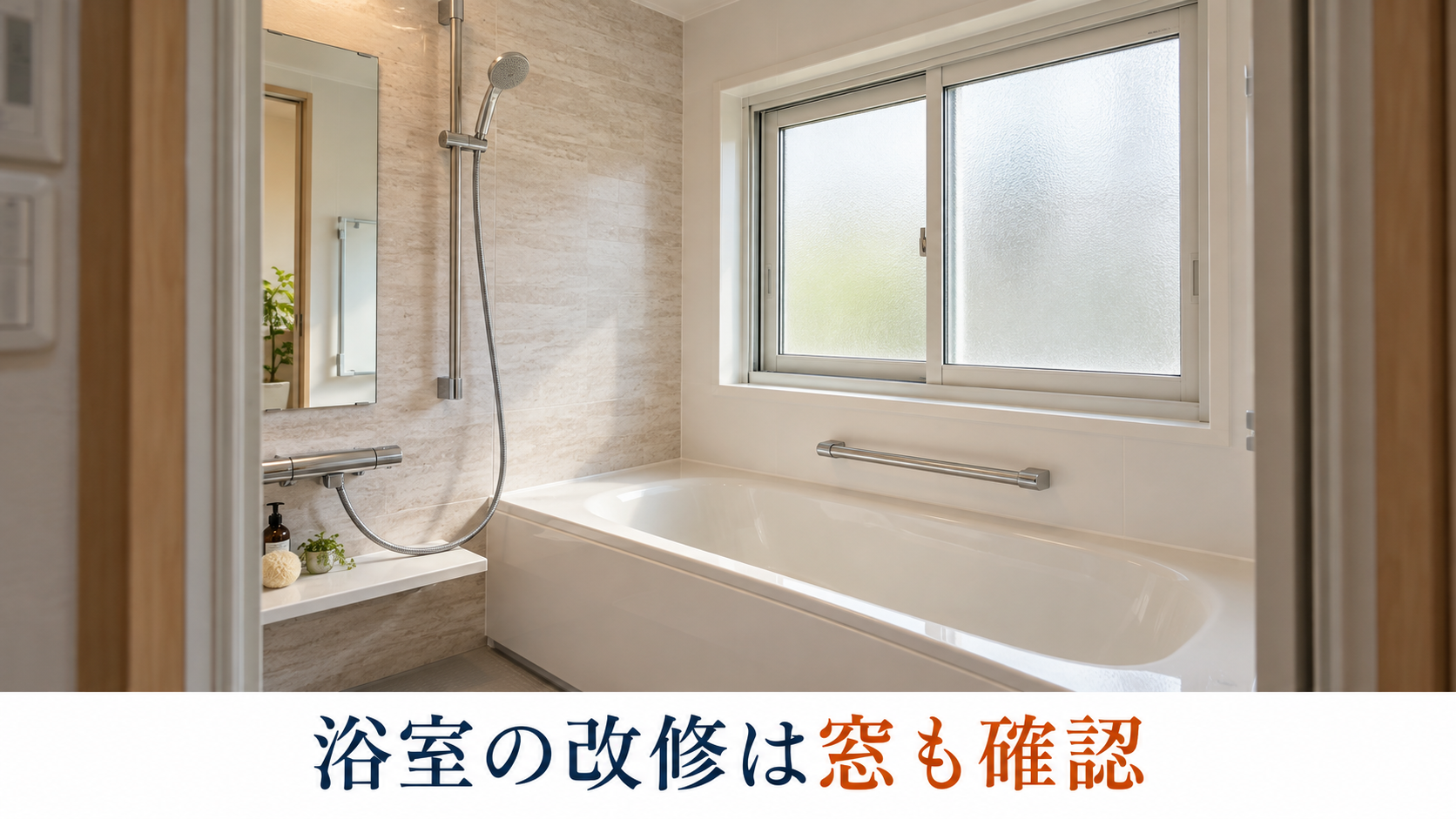 浴室の設備と内窓をまとめて見直すリフォームのイメージ